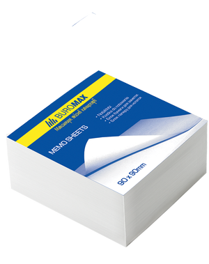 Паперовий блок для нотаток BUROMAX (BM.2208) 55 г/м2, 90х90мм, 330 шт.